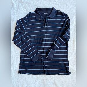 Gap Classic Fit Navy Striped Polo Shirt